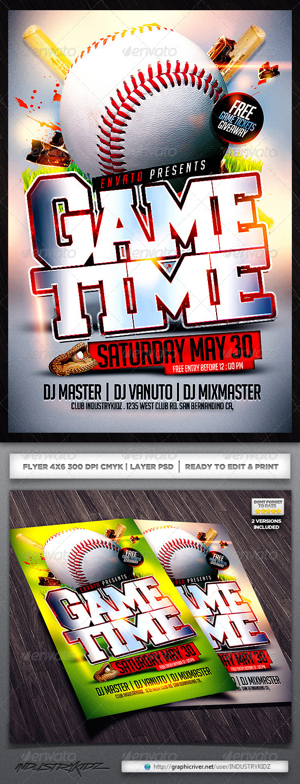 Baseball Flyer Template GraphicRiver