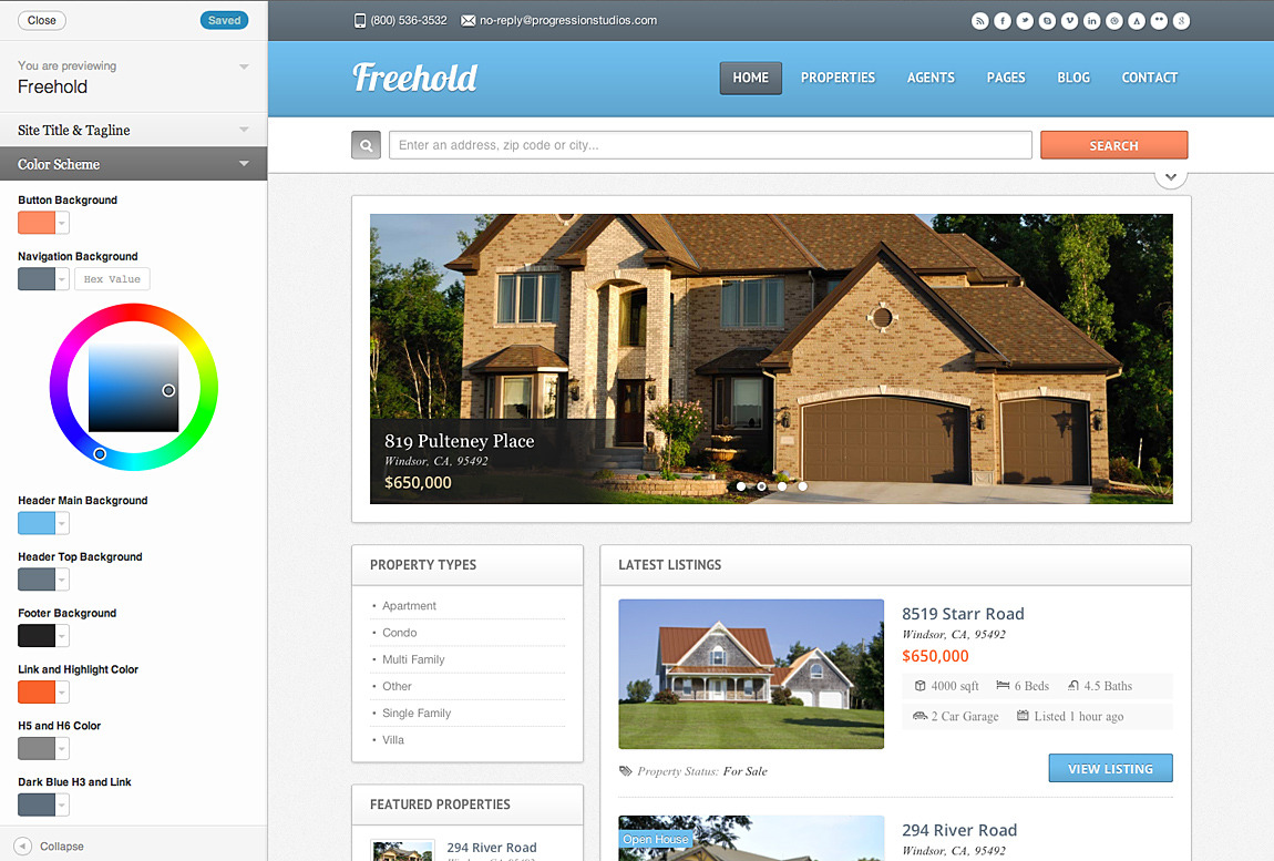 Freehold Responsive Real Estate Theme by ProgressionStudios ThemeForest