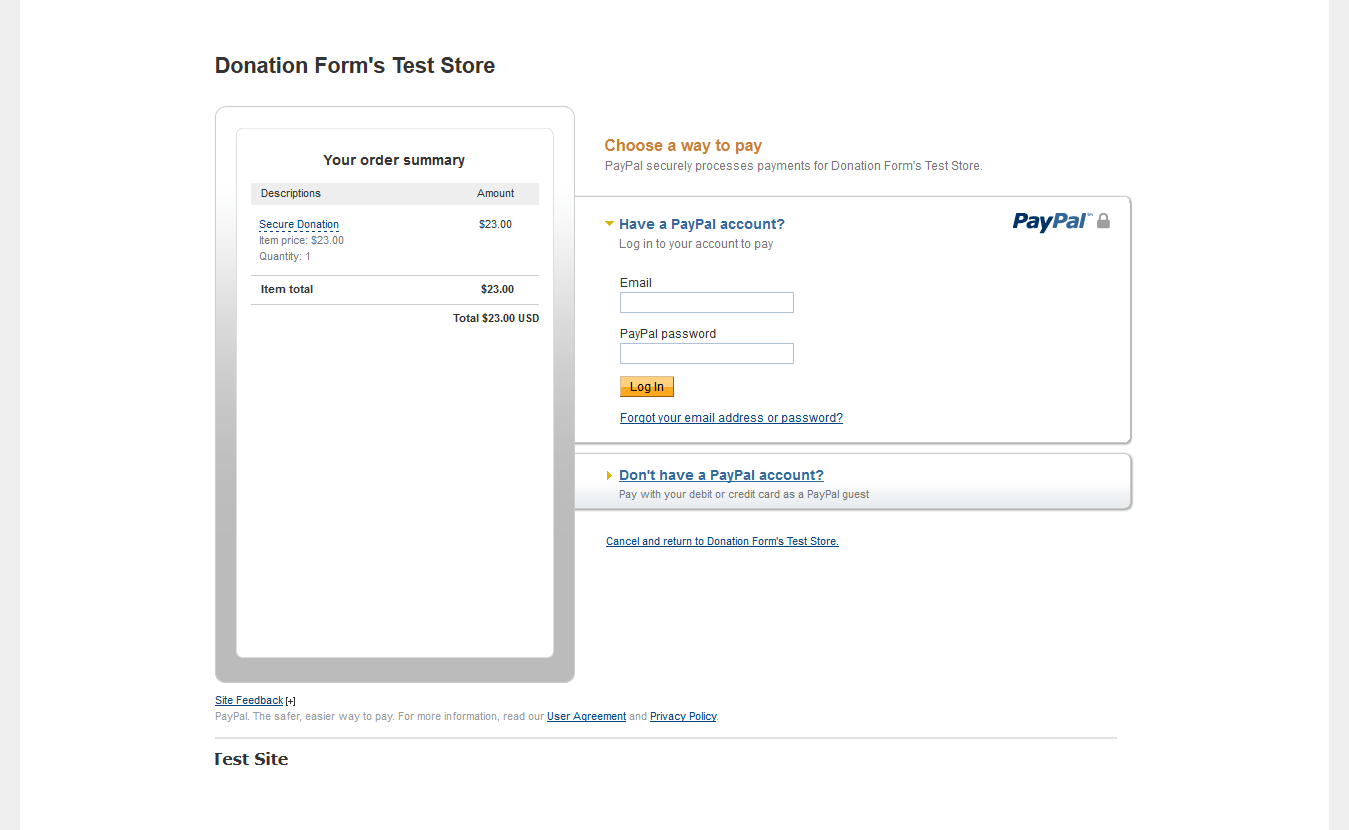 Donation Form / PHP / PayPal / Advanced Reporting by pluginpunch