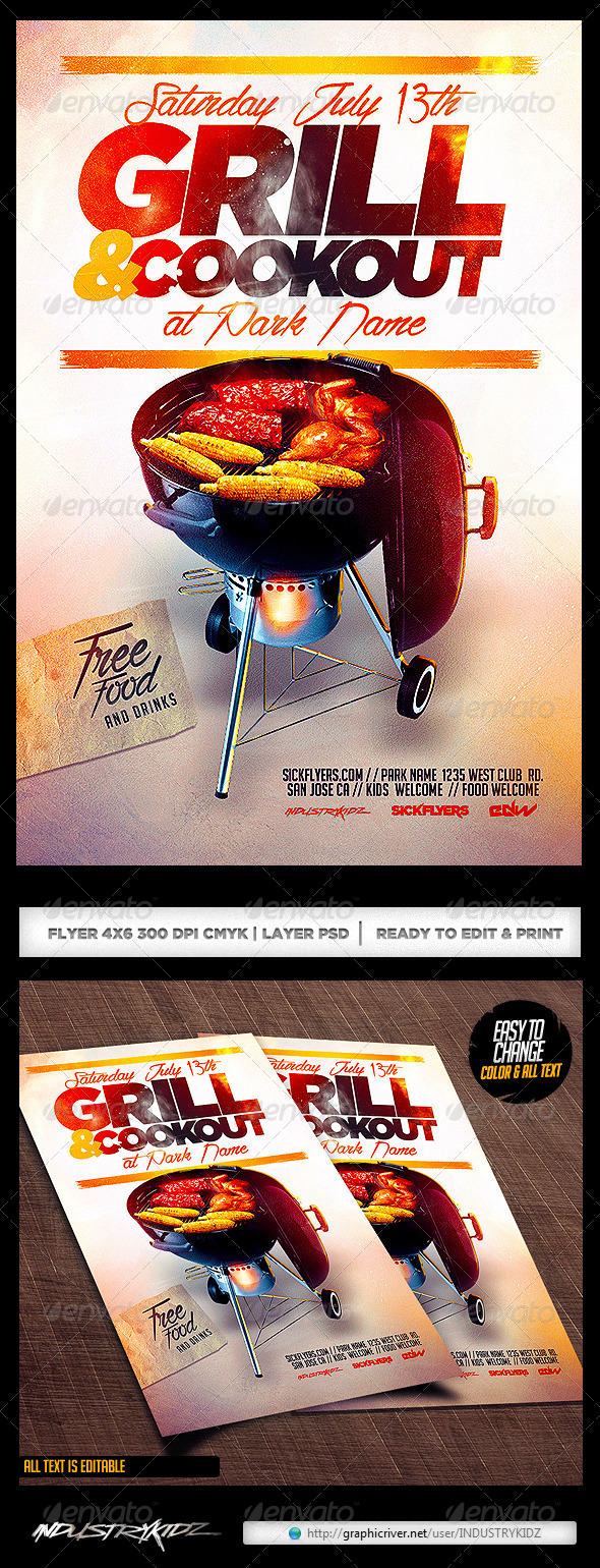 Cookout Flyer PSD GraphicRiver