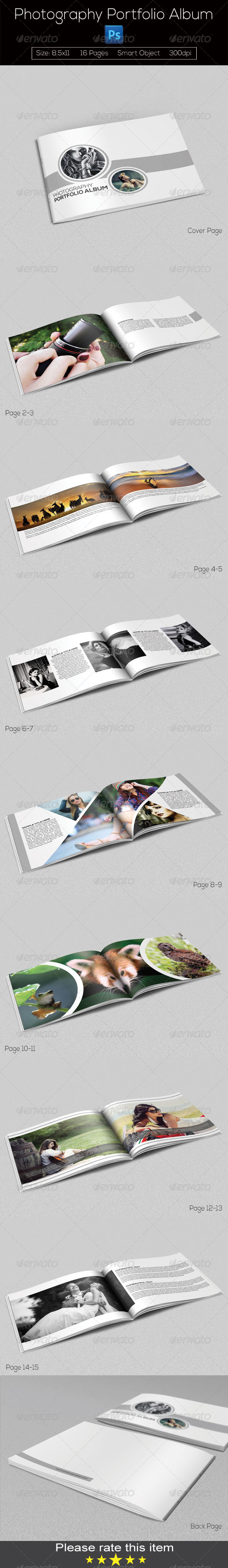 Photography Portfolio Album Photo Albums Print Templates