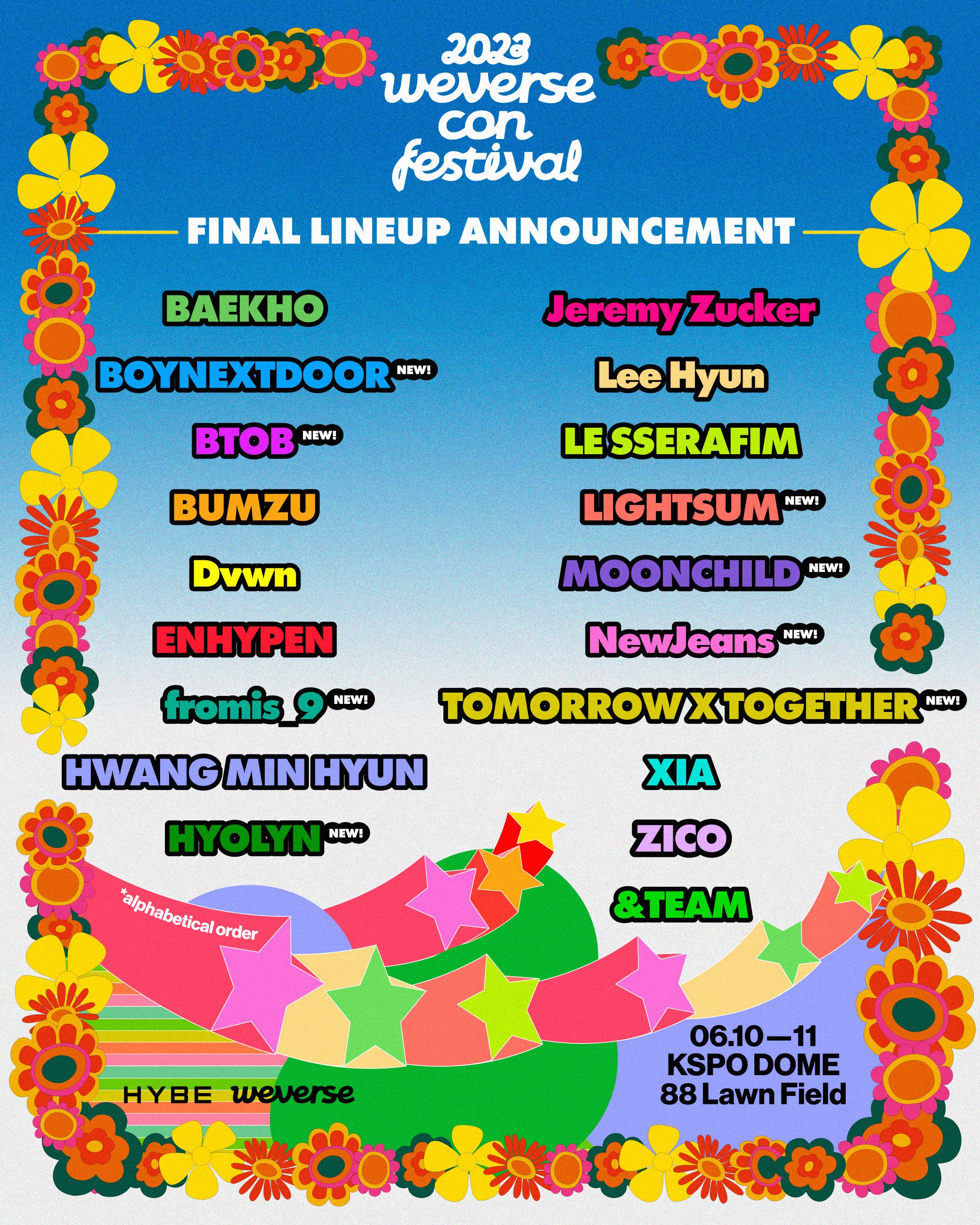 Update 2023 Weverse Con Festival Unveils Full Artist Lineup KpopHit