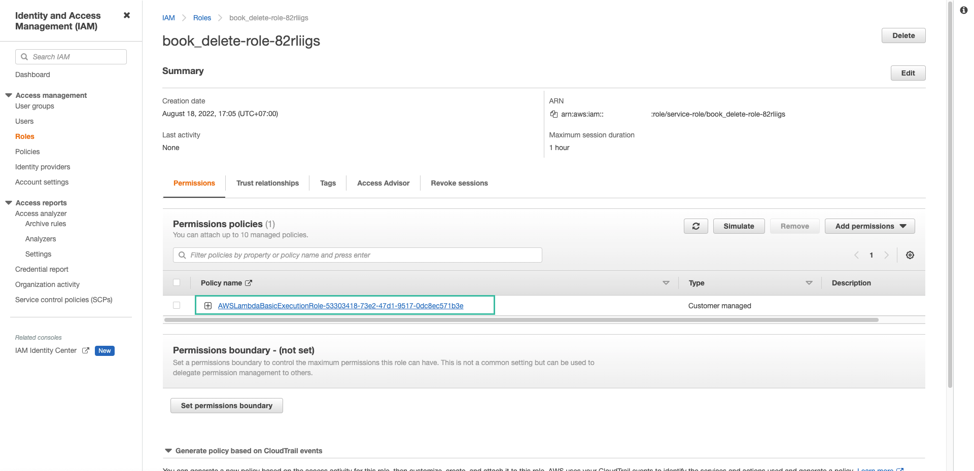 Deleting Lambda function Serverless Build Frontend to call API Gateway