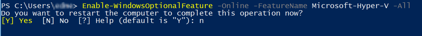 Enable/Disable HyperV on Windows 10 0049am