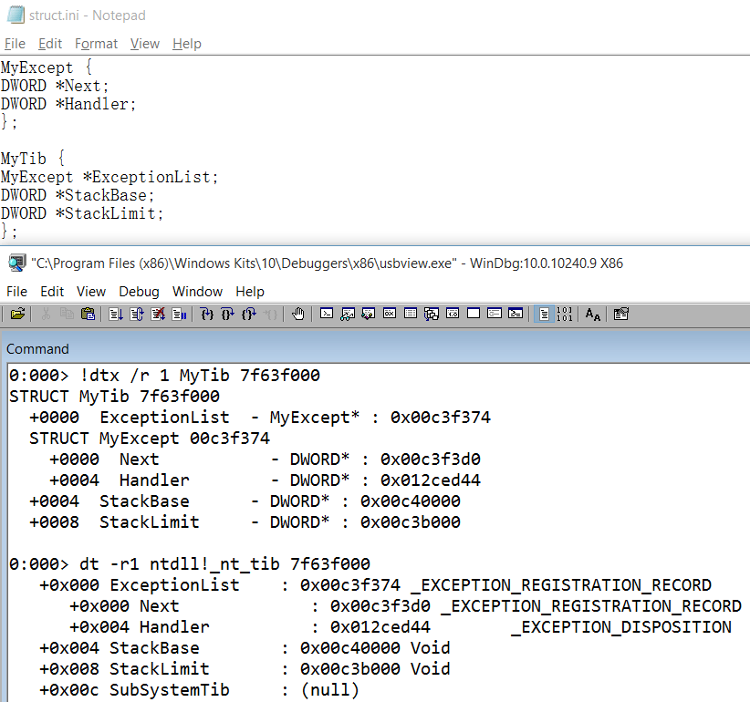 GitHub 0cch/0cchext 0CCh Windbg extension include some useful commands