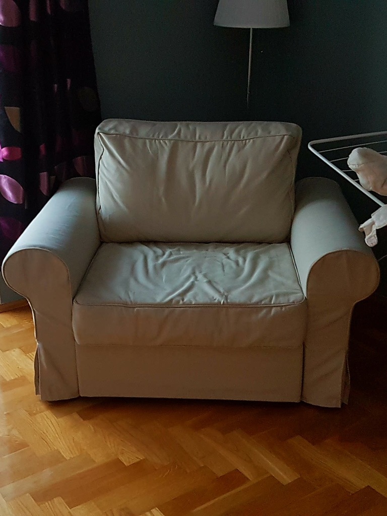 Fotel BACKABRO IKEA rozkładany z funkcją spania 7165545211