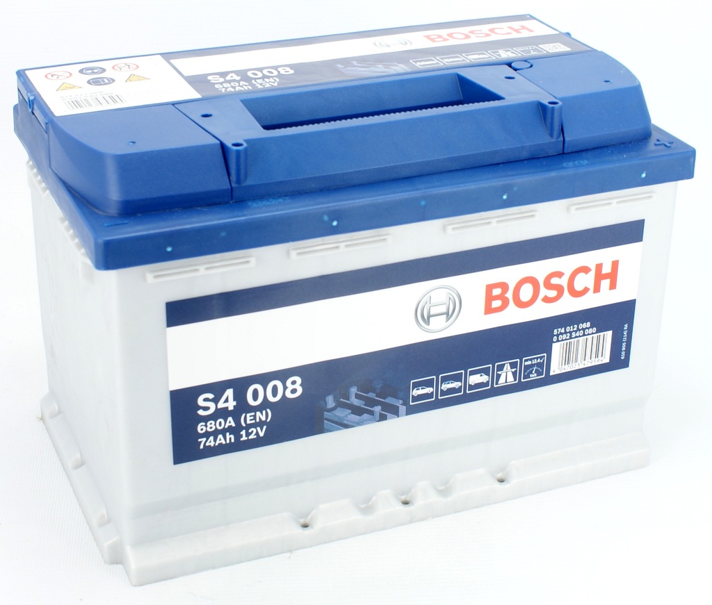 AKUMULATOR BOSCH SILVER S4008 74AH 680A PRAWY+