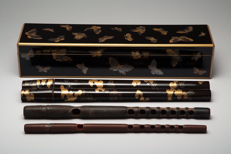 Noh Flutes named “Winter Wind” (Kogarashi) with Box and Case, Unknown
