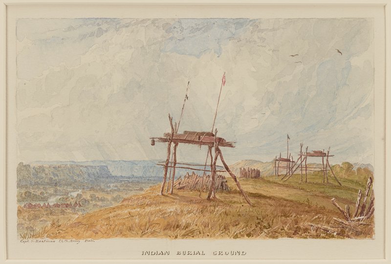 Indian Burial Ground, Seth Eastman Mia