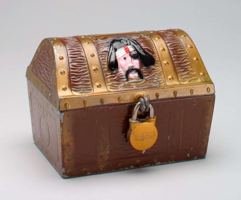 "Pirate Chest" still bank, E. J. Kahn Co., Chicago Mia