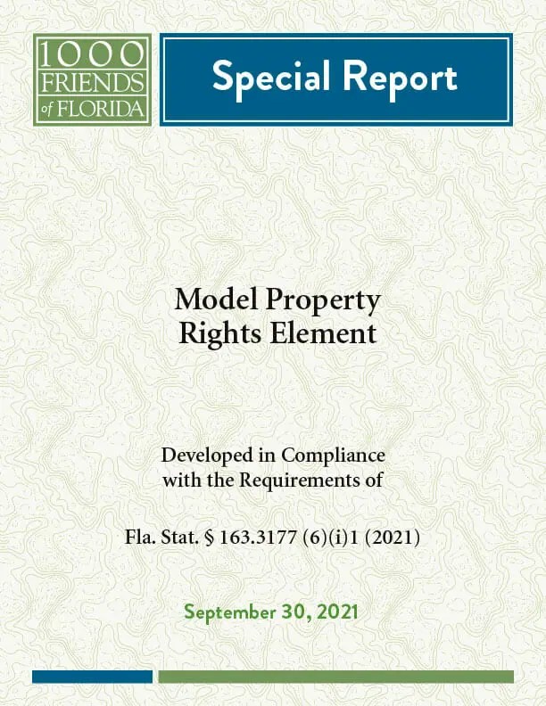 Model Property Rights Element 1000 Friends of Florida