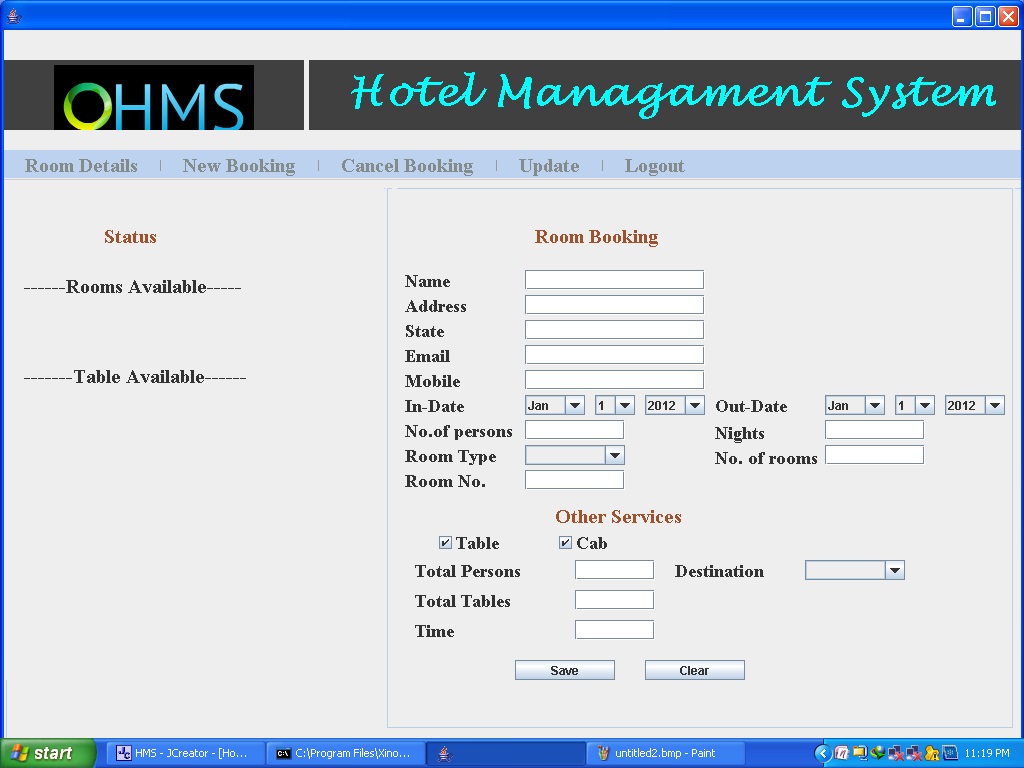 Hotel Management System Project In Vb Net Visual Basic Net Project My