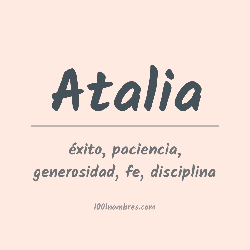 Significado del nombre Atalia
