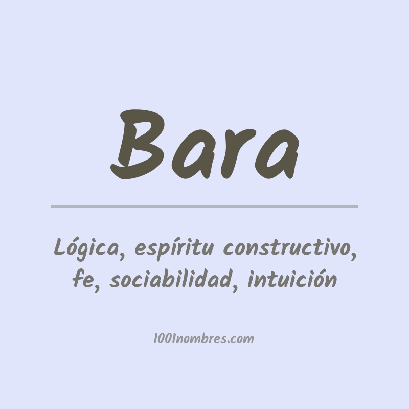 Significado del nombre Bara