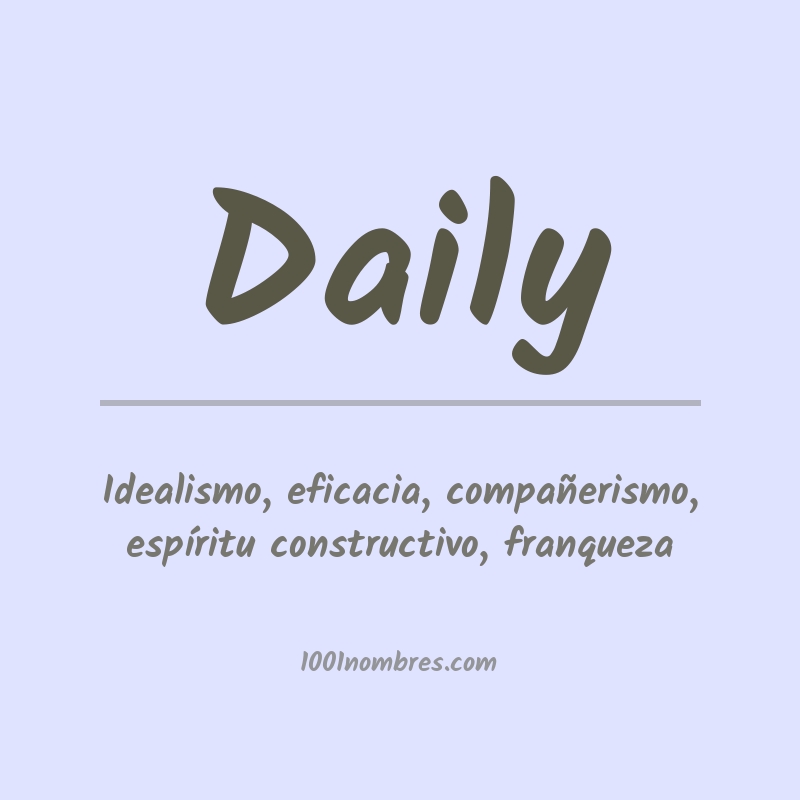 Significado del nombre Daily