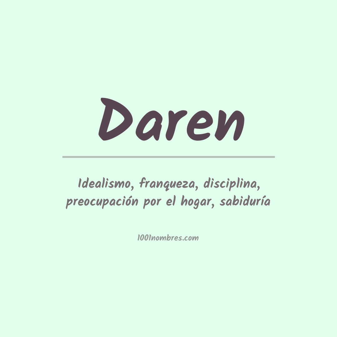 Significado del nombre Daren