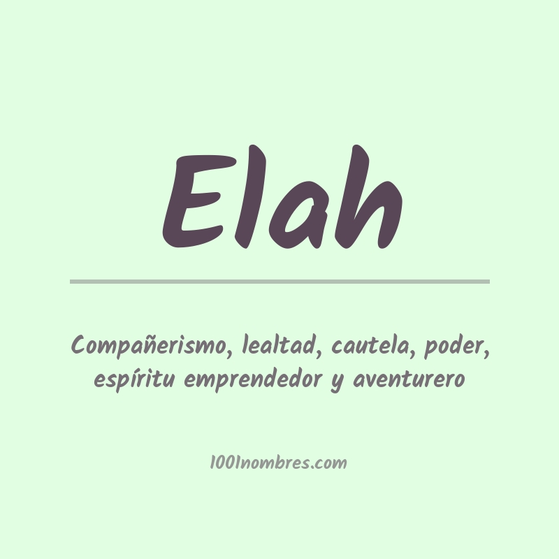 Significado del nombre Elah