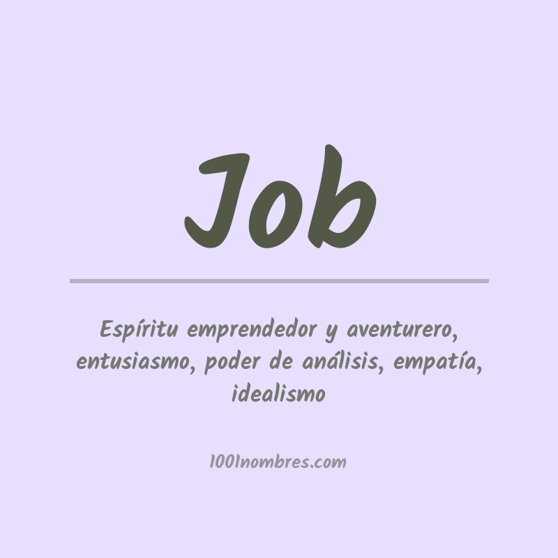 Significado del nombre Job