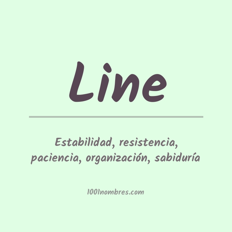 Significado del nombre Line