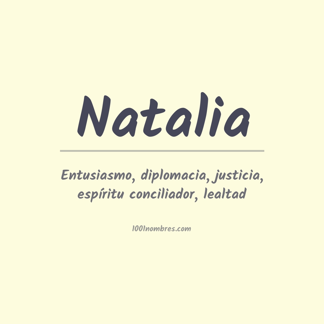 Significado del nombre Natalia