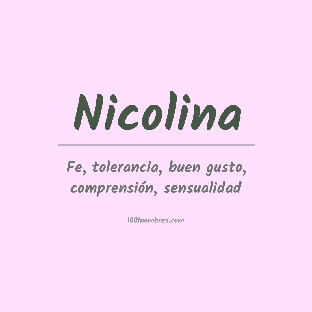 Significado del nombre Nicolina