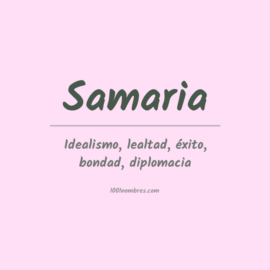 Significado del nombre Samaria