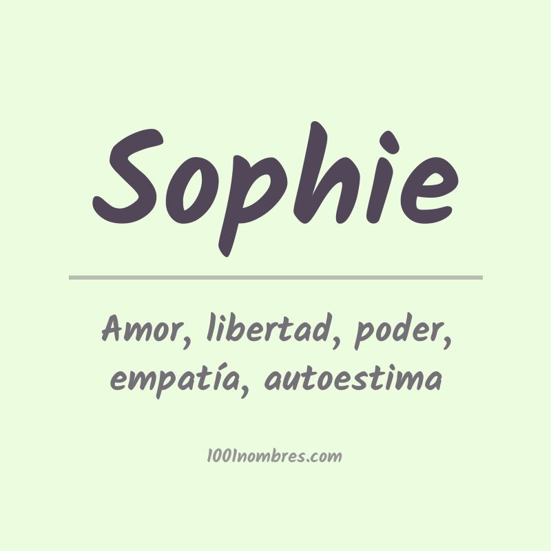 Significado del nombre Sophie