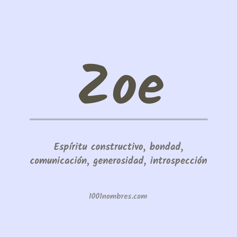 Significado del nombre Zoe