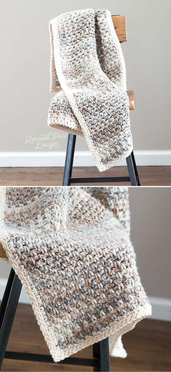 Super Chunky Neutral Crochet Blankets 1001 Patterns