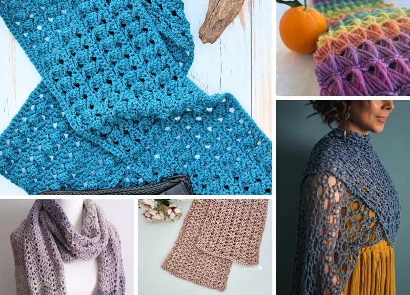 12 Lacy Crochet Scarves Free Crochet Patterns
