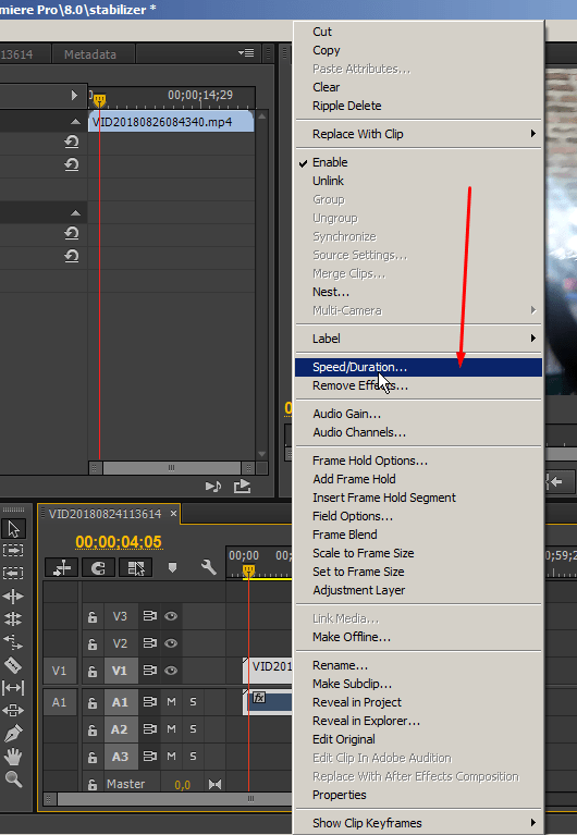 Cara membuat video berjalan mundur di Adobe Premiere Pusat Tutorial