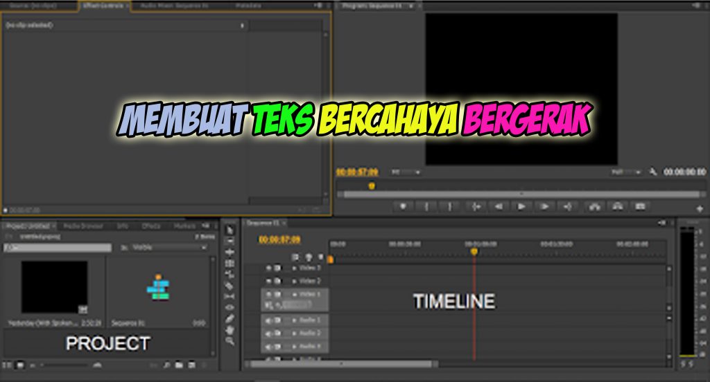Membuat efek teks bercahaya pada Logo Di Adobe Premiere