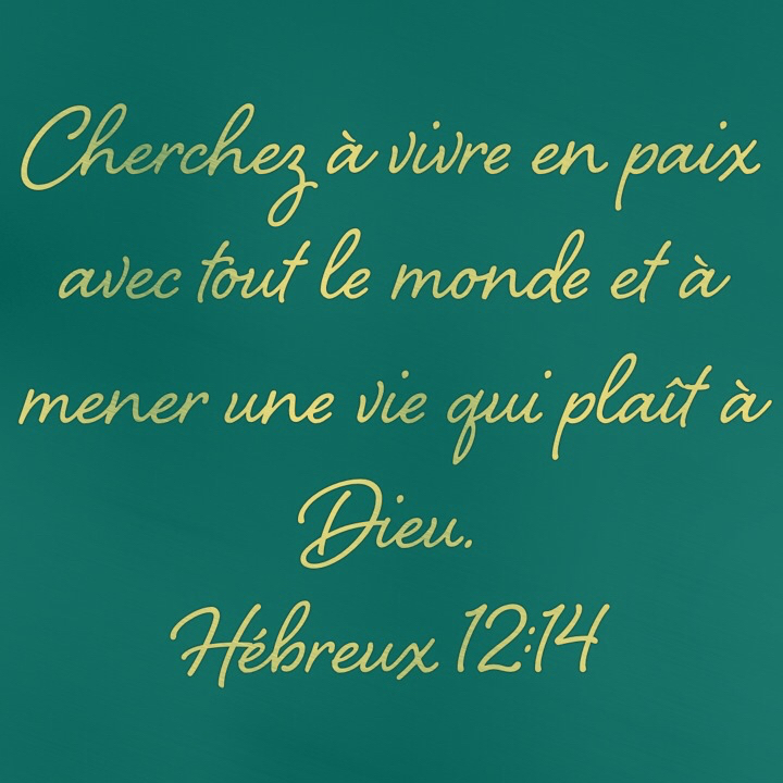 Chercher à vivre en paix 1001 versets