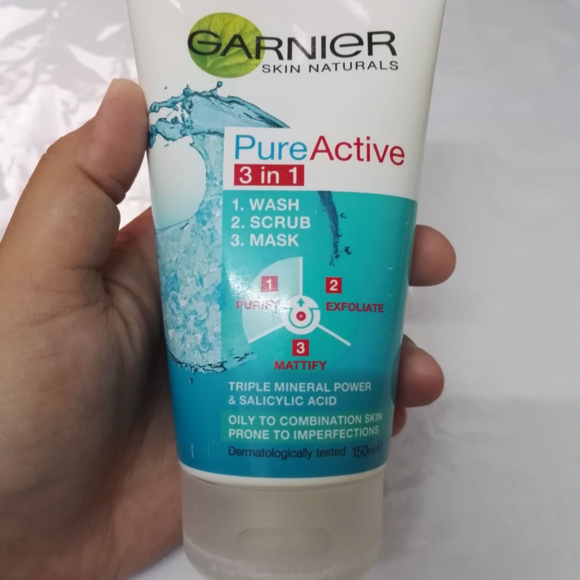 Garnier Skin Natural Pure Active 3in1 Wash, Scrub and Mask (2024) reviews