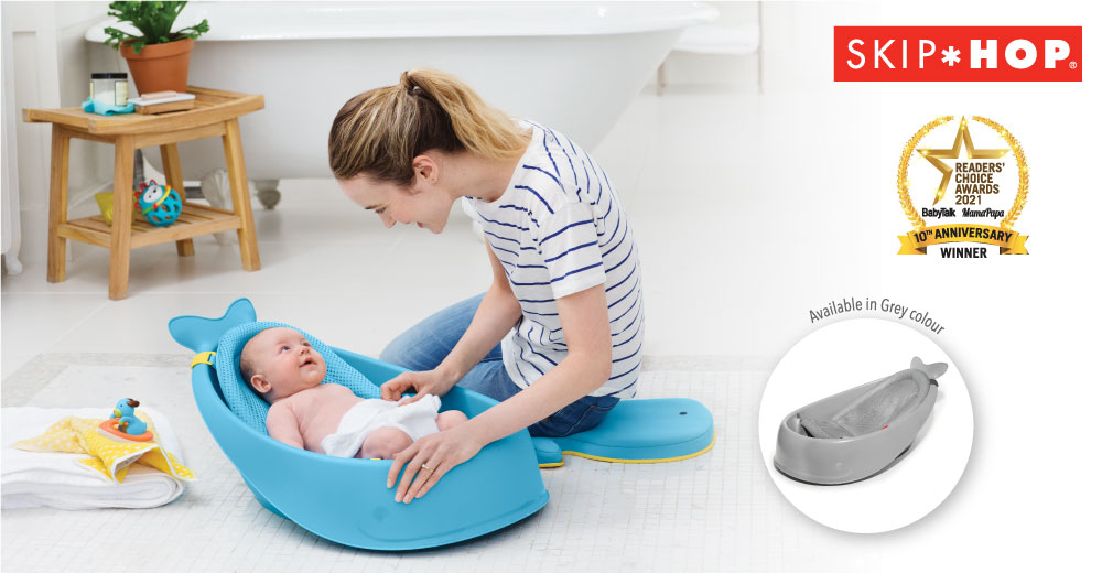 What Every Parents Wants in a Baby Bathtub Skip Hop Moby Smart Sling 3Stage Tub