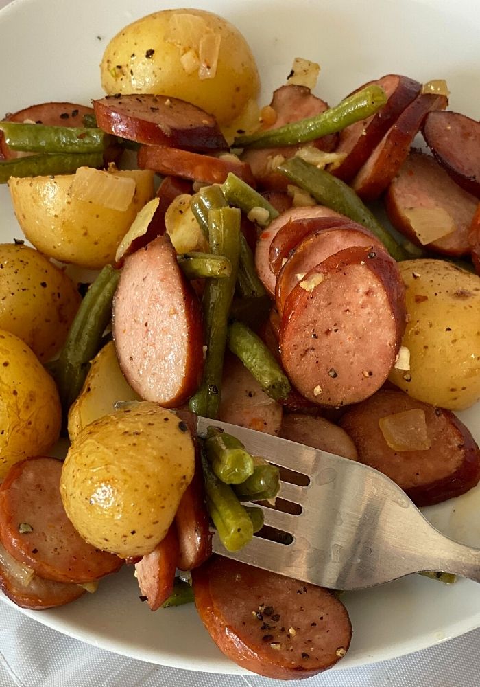Sausage Green Bean Potato Casserole 100K Recipes