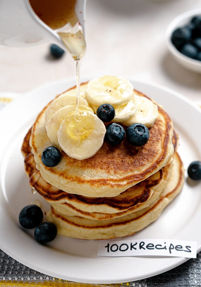 Fluffy Banana Ricotta Pancakes Recipe How to make it..