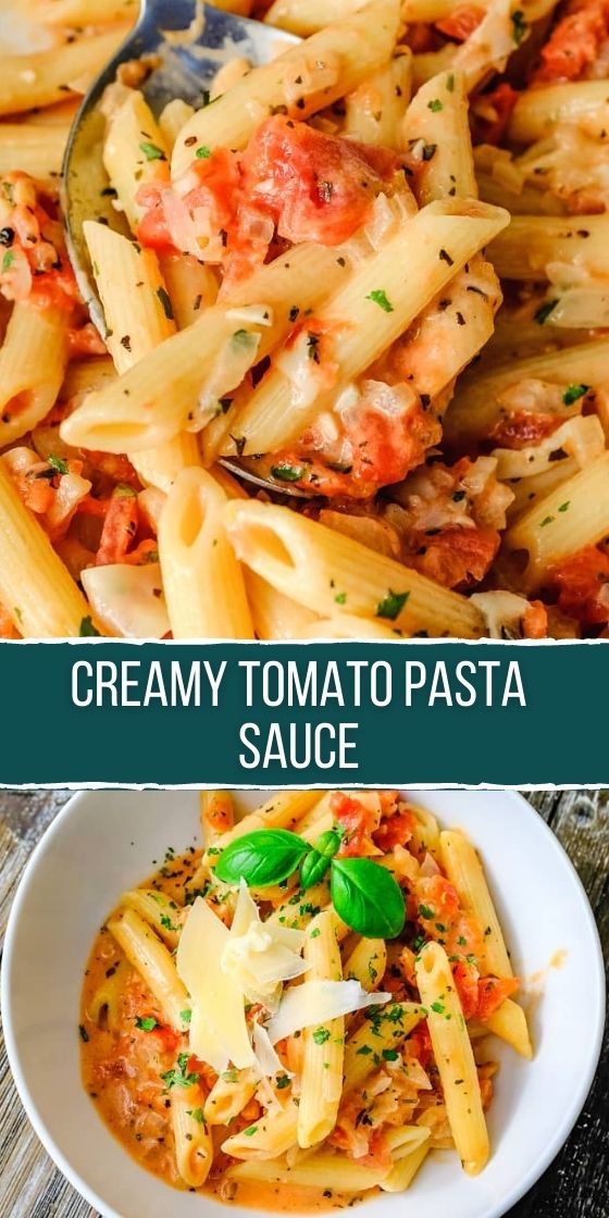 Creamy Tomato Pasta Sauce Recipe { Pink Sauce }