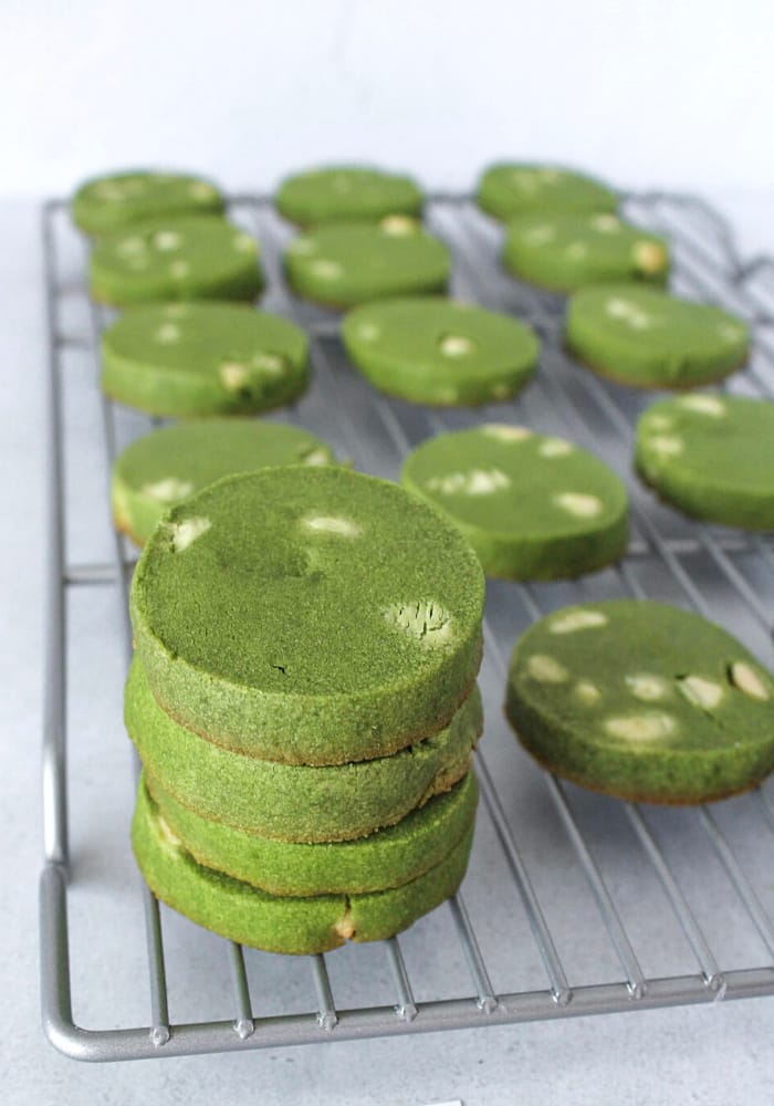 Matcha Shortbread cookies (Green Tea Cookies Recipe)