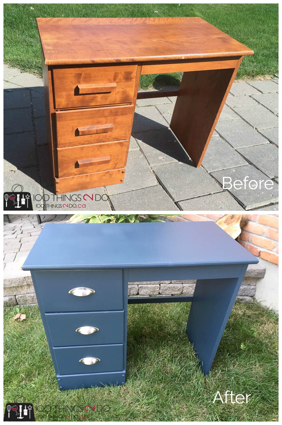 navy blue kids desk