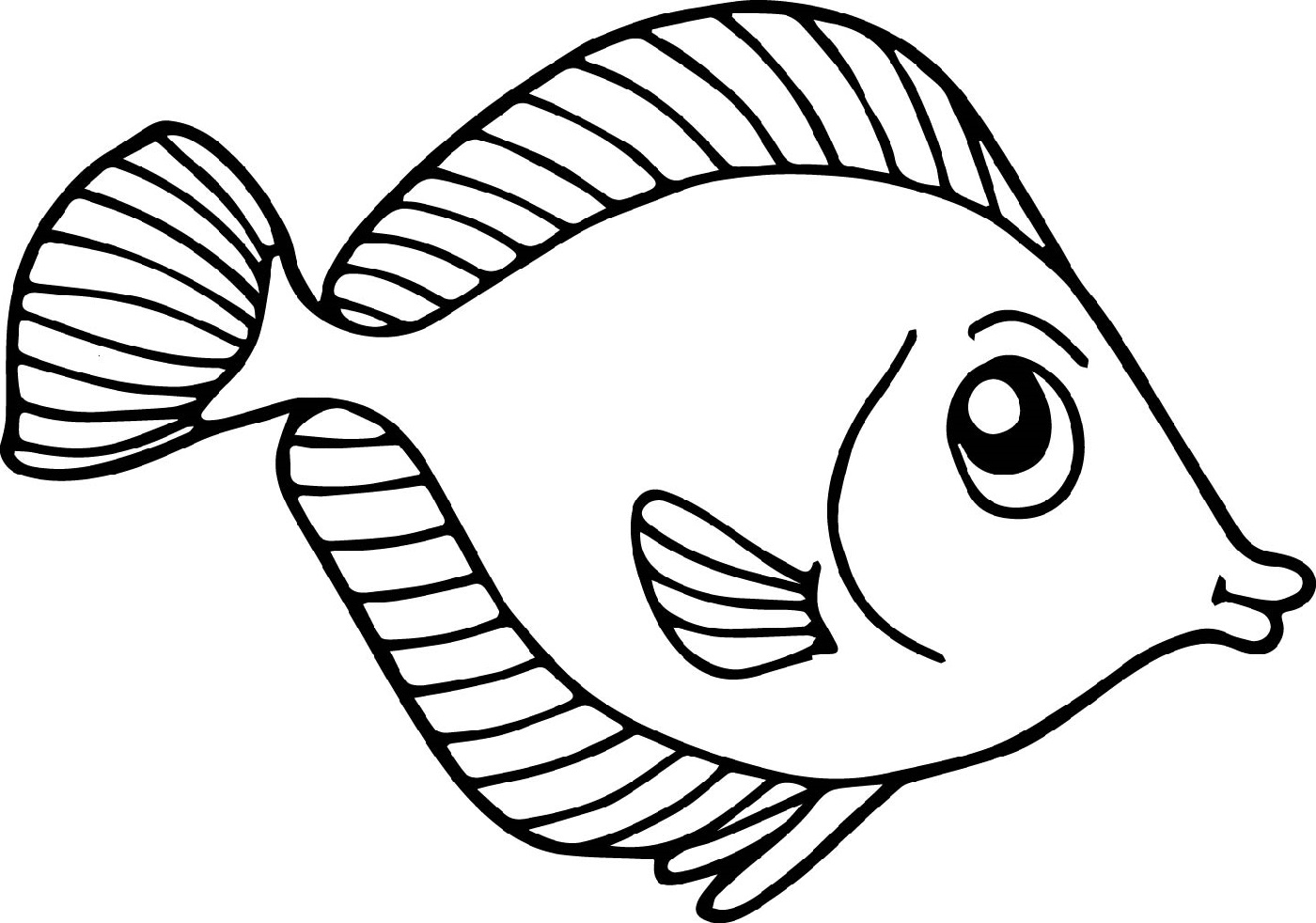 Fish Color Pages to Print for Kids 101 Activity