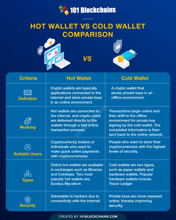 Hot Wallet vs Cold Wallet Comparison 101 Blockchains