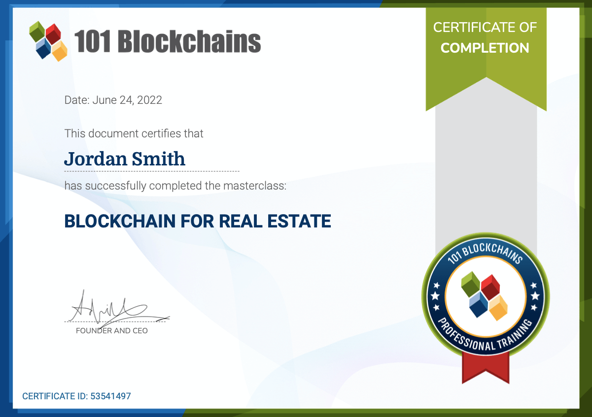 Blockchain For Real Estate Masterclass 101 Blockchains