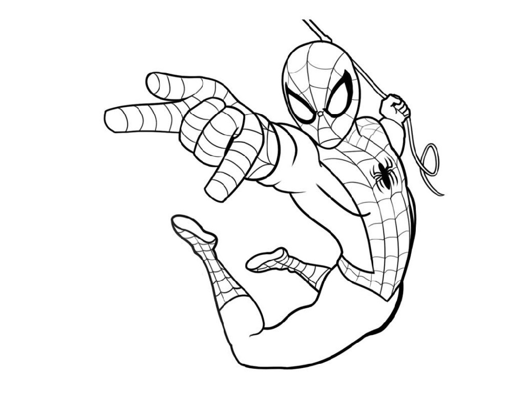 Coloring Pages For Kids Spiderman is a super fun