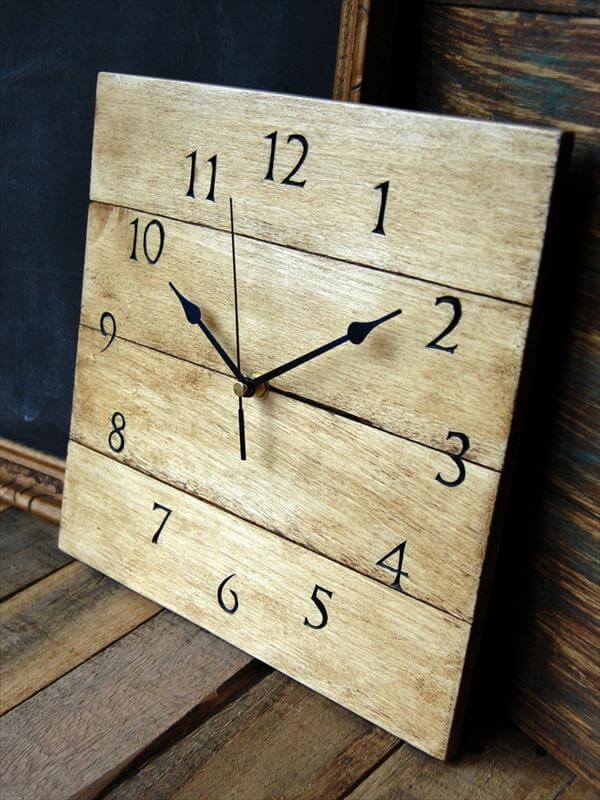 DIY Antique Wooden Pallet Wall Clock 101 Pallets