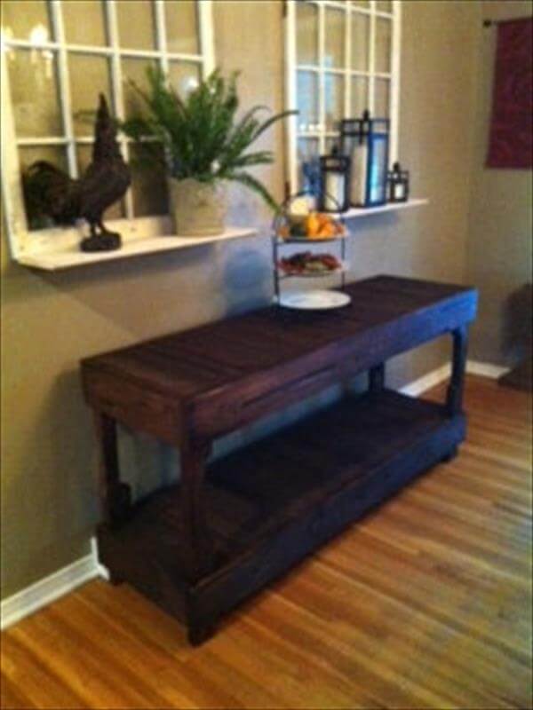 DIY Pallet Buffet Table 101 Pallets