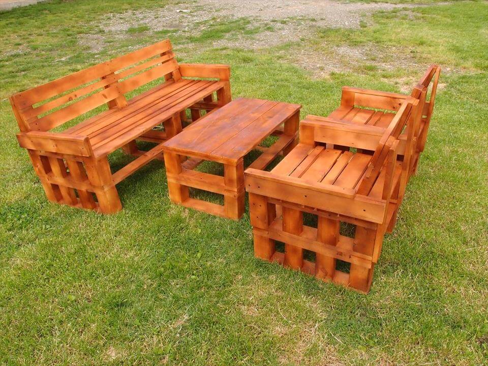 Pallets Garden Furniture Set 101 Pallets