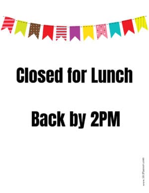 FREE Editable and Printable Out to Lunch Sign | Instant Download
