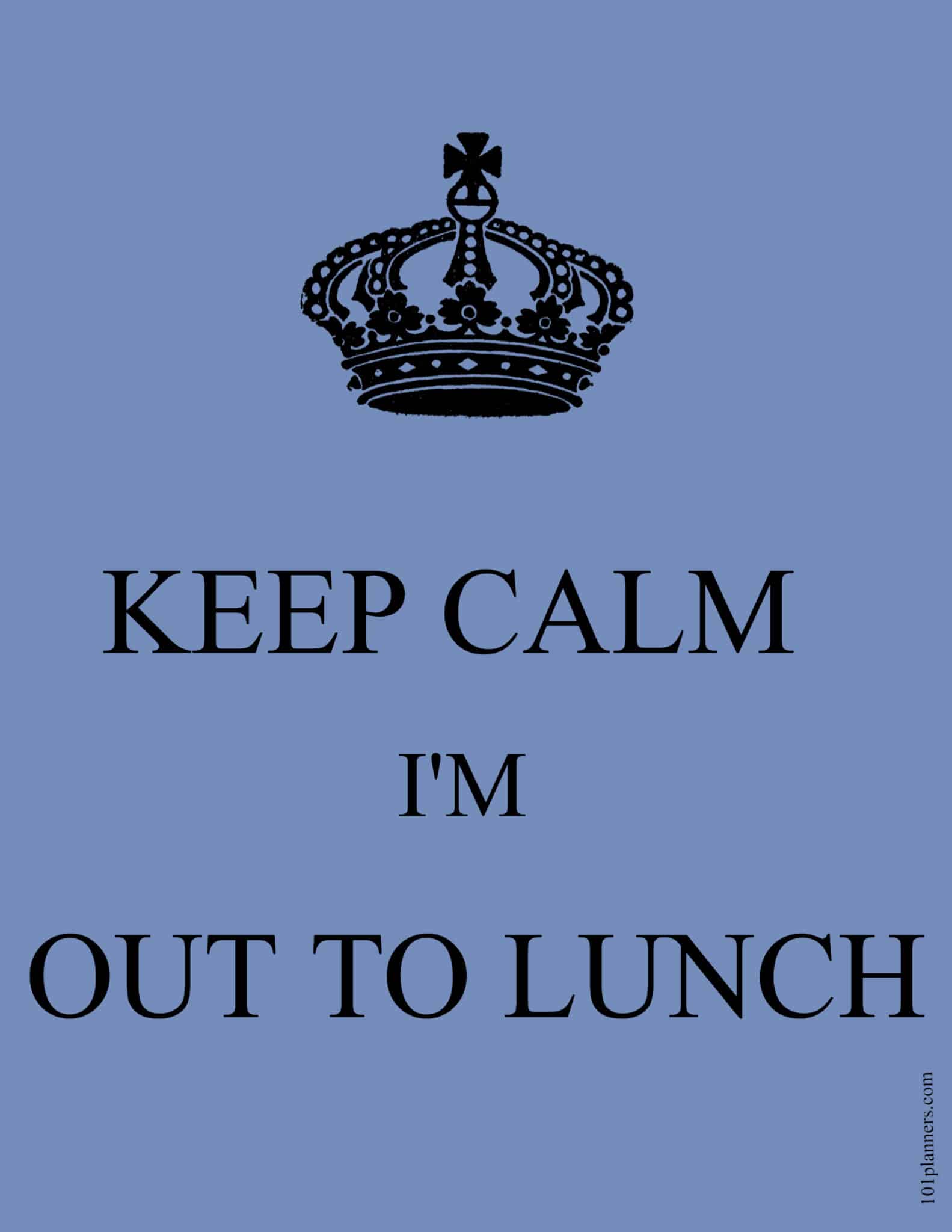 FREE Editable and Printable Out to Lunch Sign Instant Download