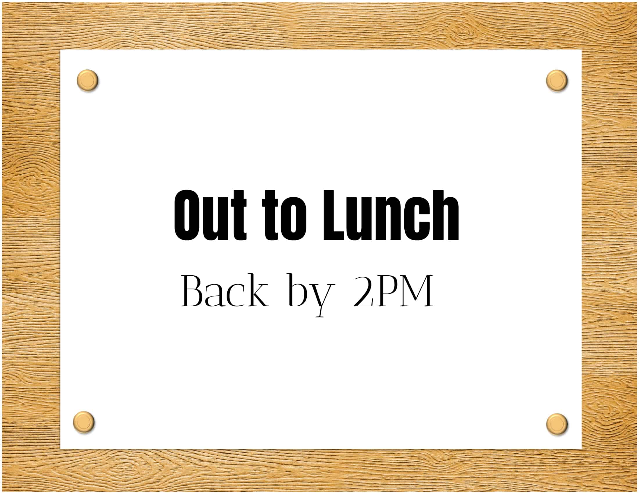 FREE Editable and Printable Out to Lunch Sign | Instant Download
